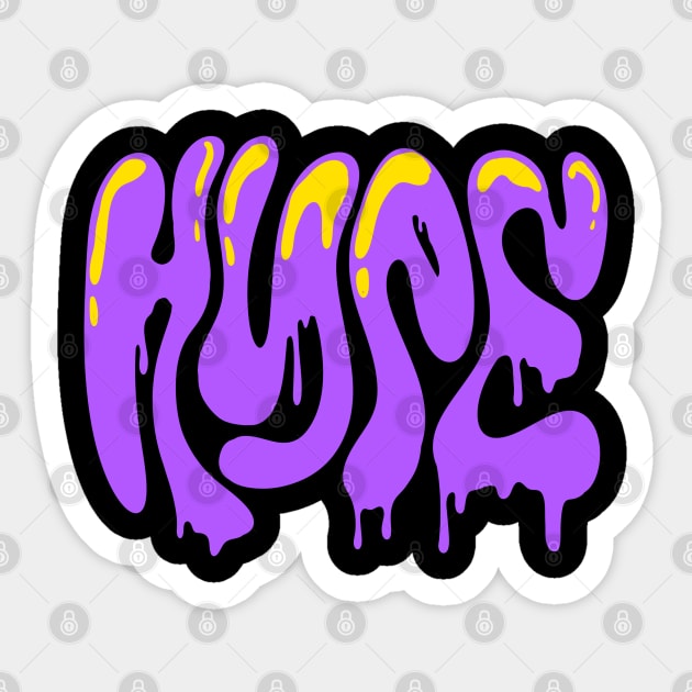 Hype melted typeface y2k Sticker by yogisnanda